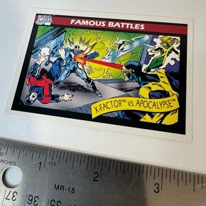 1990 Marvel Universe Series 1 One Impel Card X-Factor Vs. Apocalypse #117 X-Men